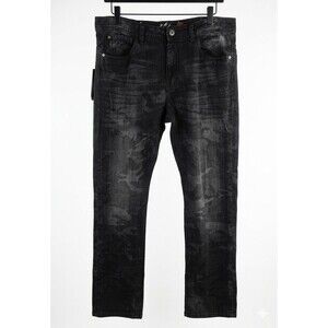 Miskeen Originals Black Camo Jeans Mens Size 36x32 Slim Fit New With Tags